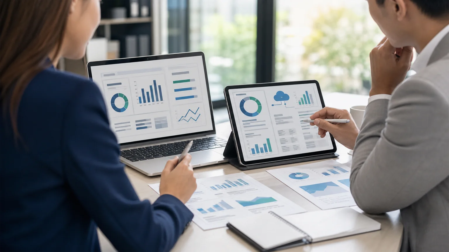 E-commerce and accounting review workspace